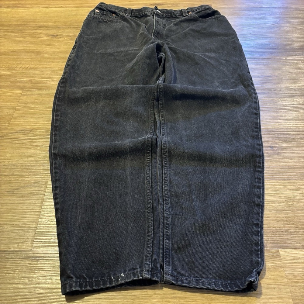 VTG Levis 550 Jeans Womens 16 S (31x28) Relaxed Taper Black Cotton Denim 90s Y2K